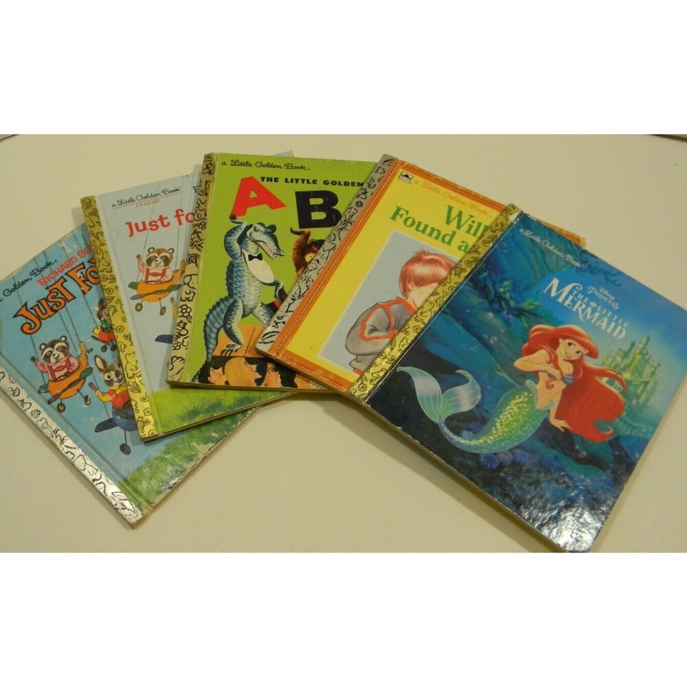 Little Golden Books Set of 5 Vintage Richard Scarry Little Mermaid Willie Wallet